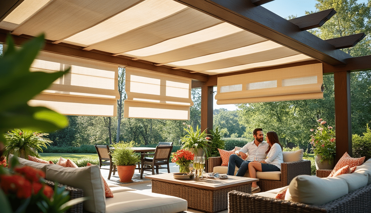 Transform Your Outdoor Space with Custom Roman Shades